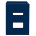 Tax Software Compatible Folder- Double Windows, Blue, Top Staple (Blank)